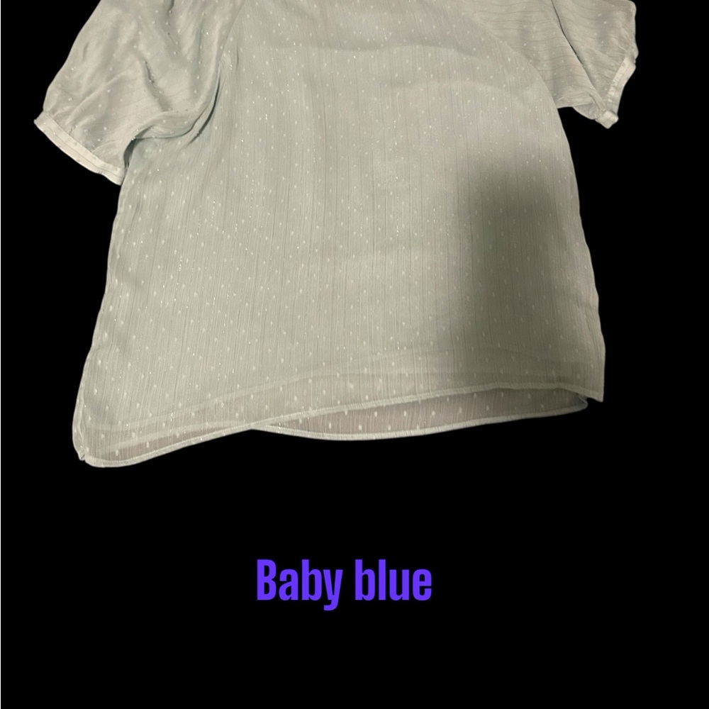 Calvin Klein Blue Blouse with Short Sleeves